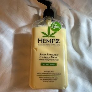 Hempz body lotion in sweet pineapple and honey melon